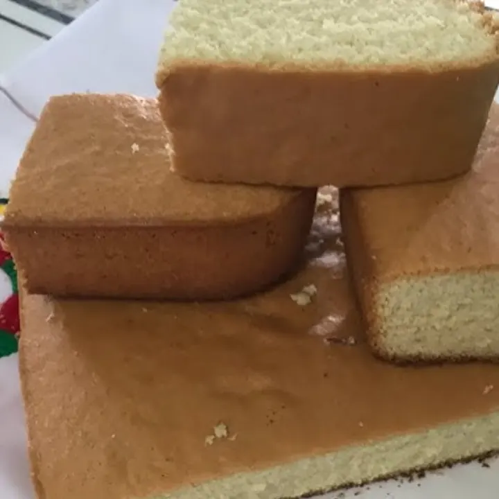 Blocks of Salvadoran sponge cake
