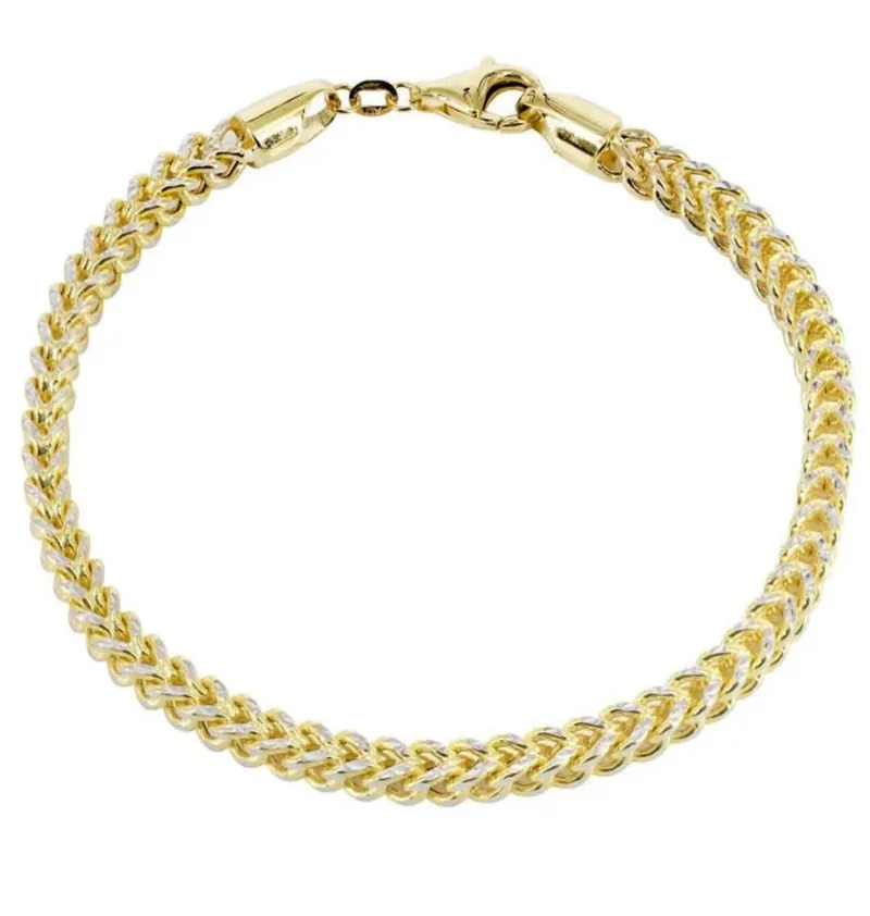 Slim yellow-gold chain bracelet